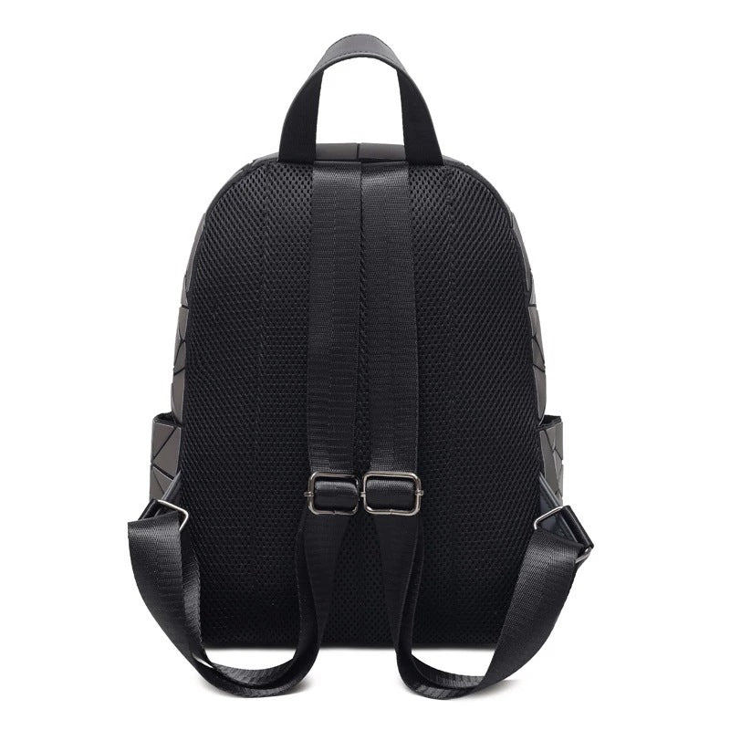 Women's Laser Rhombic Geometry Schoolbag